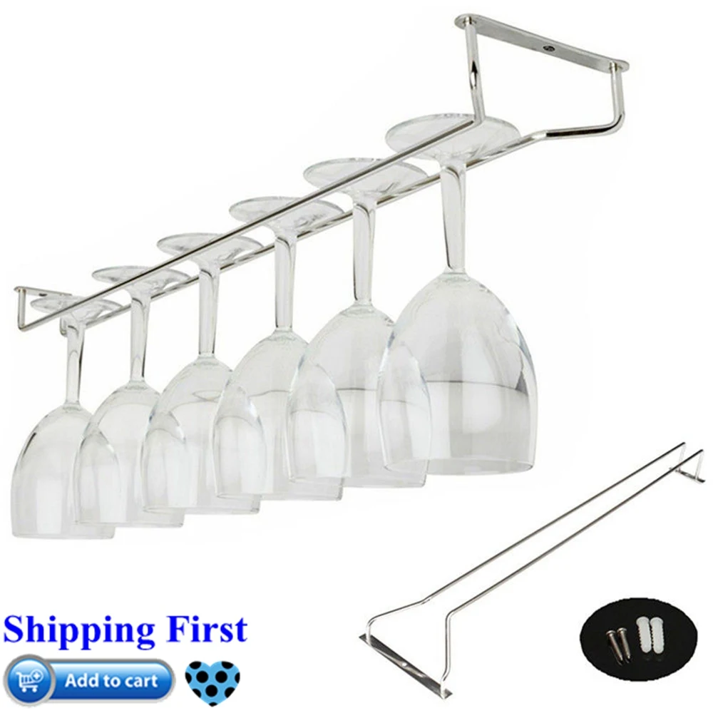 Новое поступление 2019 стойка для Винных Бокалов цвет под шкафом хромированный