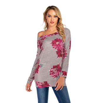 

Daily suit OWLPRINCESS Cultivate one's morality of new fund of 2019 autumn fashion sexy printing long sleeve T-shirt