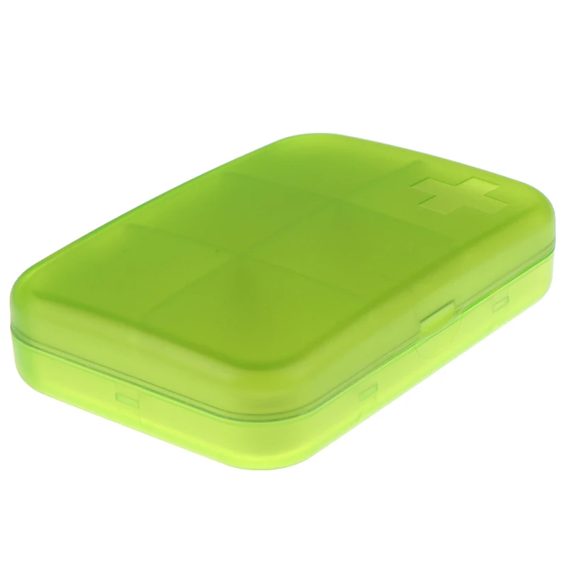 4 colors 1Pc Portable 6 Cells Travel Damp-proof Pill Medicine Drug Storage Case Box Container