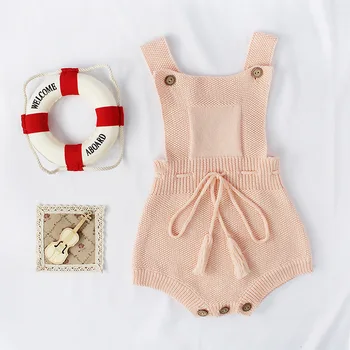 

Newborn Baby Romper Sleeveless Knitting Baby Clothes 100% Cotton Infant Toddler Baby Jumpsuit Girl Boy Romper Onesie Overalls