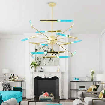 

Postmodern chandeliers lighting Nordic luminaires Deco Glass fixtures living room hanging lights bedroom dinning room lamps