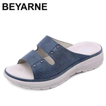 BEYARNENew fashion single shoes sandals casual sandals for women slope sports style sandals slippers Slip-on summer shoes women