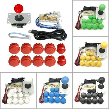 

Arcade Joystick DIY Kit Zero Delay Arcade DIY Kit USB Encoder To PC Arcade Sanwa Joystick and Push Buttons For Arcade Mame