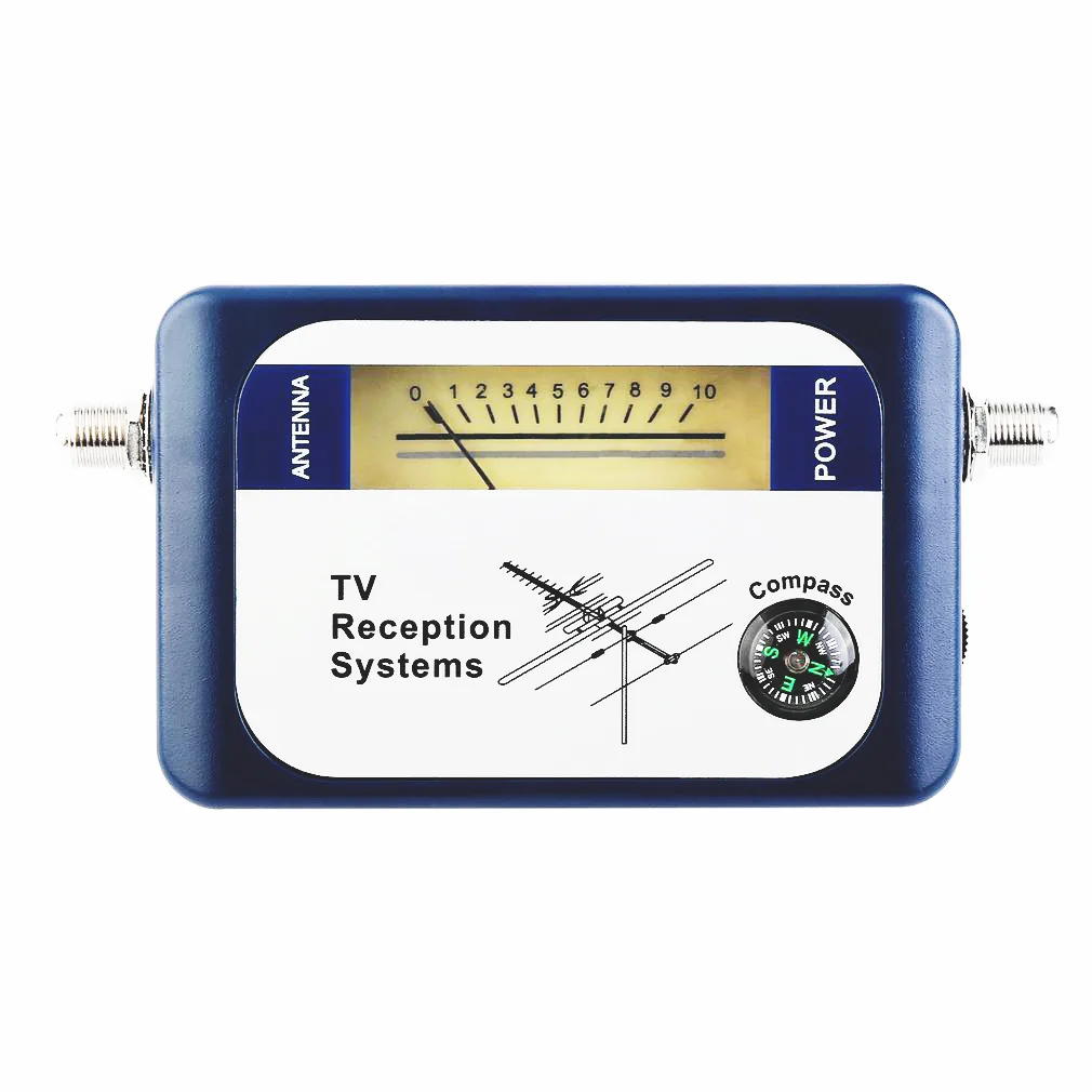 Digital TV antenna pointer type TV receiving system with compass