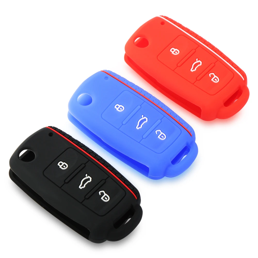 Силиконовый чехол для ключа VW Golf Bora Jetta POLO GOLF 5 6 Passat Skoda Octavia A5 Fabia SEAT Ibiza Leon |
