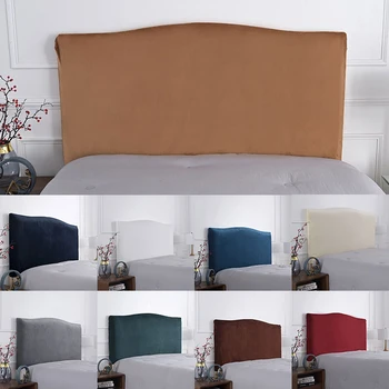 

Velvet Solid Color Headboard Elastic Bed Head Cover Bedhead Cover All-inclusive Dust Cover Bed Back Wrapped Protection Cover