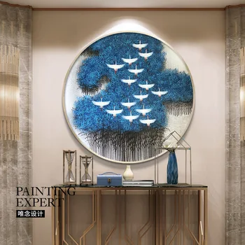 

QIANZEHUI,DIY Diamond Embroidery,Round Diamond landscape Full Modern minimalist living room Diamond painting cross stitch