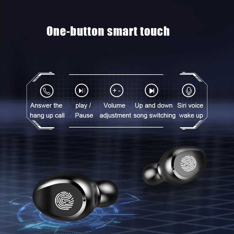 F9 Bluetooth V5.0 TWS беспроводной Bluetooth наушники светодиодный дисплей с 2000 мАч Внешний аккумулятор гарнитура с микрофоном