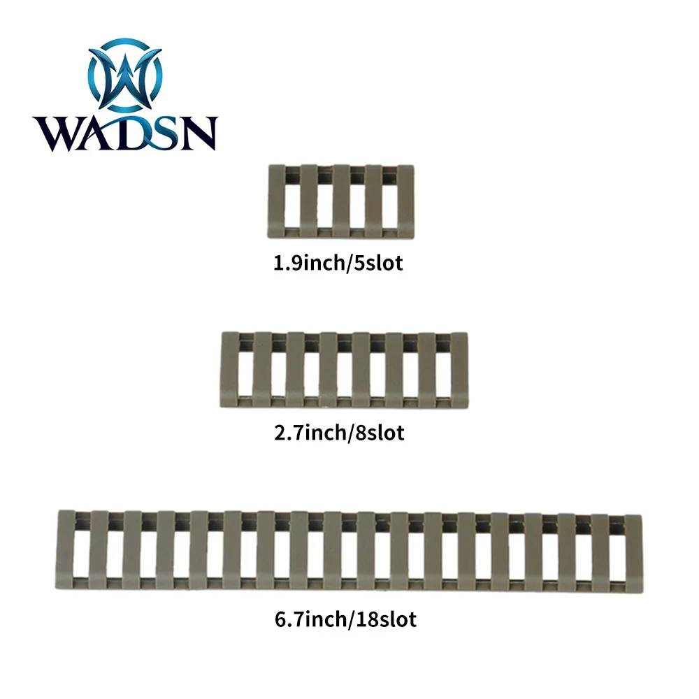 

WADSN 5Pack/lot Tactical Ladder Rail Cover Rubber Hunting Rifle Handguard Rail Panel 5/8/18slot Fit 20mm Picatinny Rail MP02060