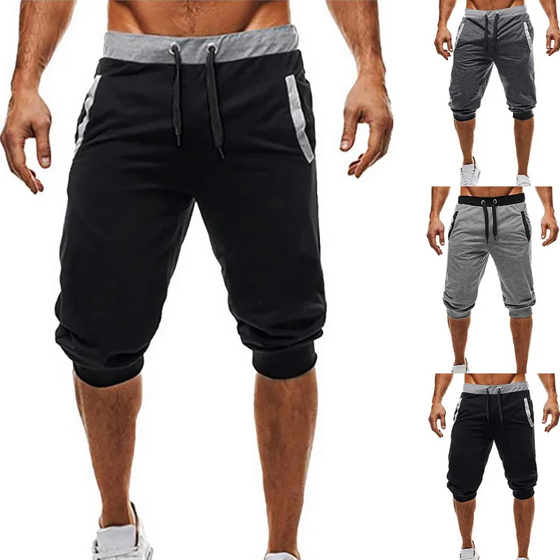 

Oeak Summer Joggers Short Sweatpant Men Knee Length Fitness Drawstring Shorts Male Casual Shorts Homme Men Sportwear Bottom