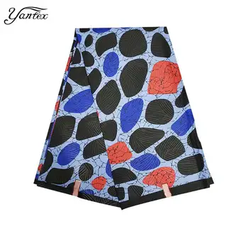 

YANTEX 2021 Polyester African Fabric London Wax Prints Fabric 6 Yards/Piece Veritable Wax African Ankara Fabrics For Women Dress