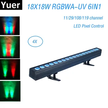 

18X18W RGBWA-UV 6IN1 LED Wall Wash Light DMX Controller Professional Disco Lights Led Bar Wall Wash Stage Light Party Wedding Dj