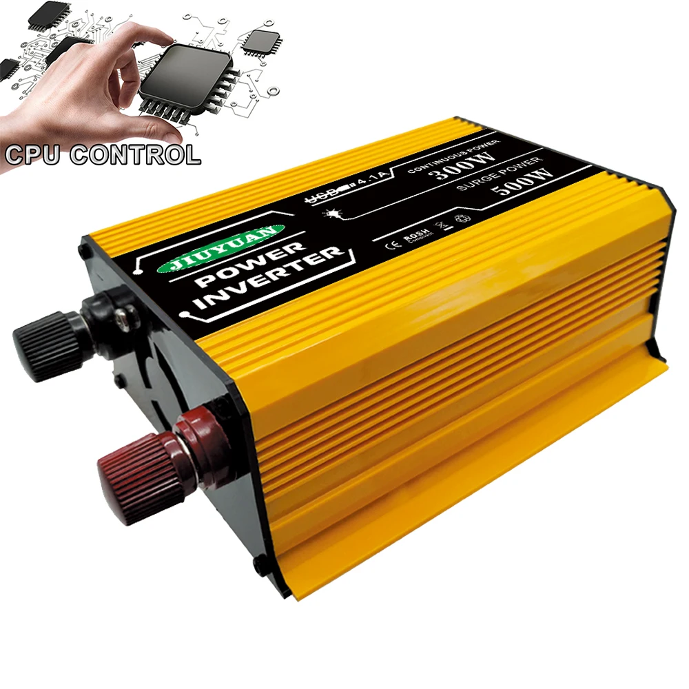 

New Modified Sine Wave Inverter 300W Power Inverter DC 12V to AC 220V Converter Car Power Charger Inverter with 2.1A Dual USB Po