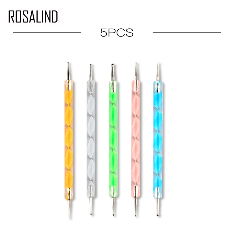 (15 шт./лот) ROSALIND набор кисточек для ногтей инструмент раскрашивания фиолетовая