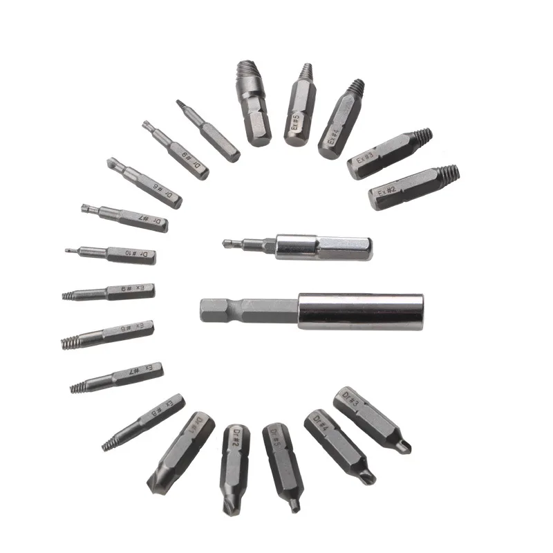 

22pc Double-end Broken Wire Remover Anti-tooth Anti-edge Damaged Screw Head Combination Removal Tool Hand Tools