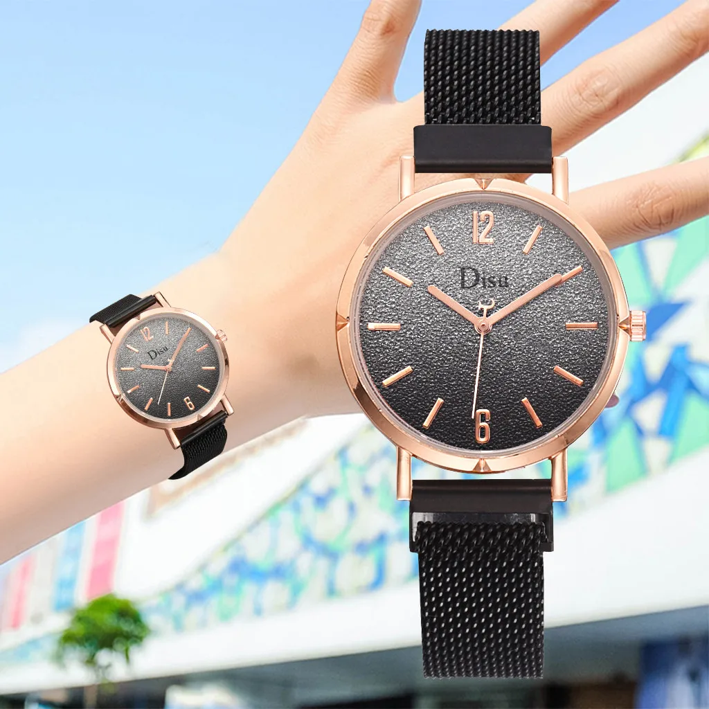 

Fashion Simple Ladies Watches Mesh Belt Analog Quartz Wrist Watch Casual Women's Bracelet Clock Gift For Female montre femme
