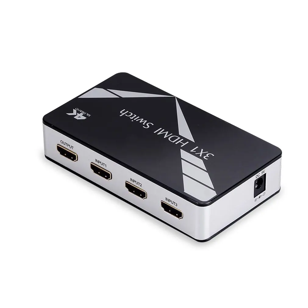 

VK-301A DMI Switch 3 HDMI to 1 HDMI DC Power Supply Adaptors With Remote Controller Hdcp 1.4 Protocol Compliant