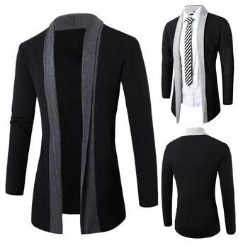 

Brand Cardigan Men 2020 Spring Casual Jackets Male Slim Fit Long Sleeve Casual Knitted Coat Fashion Plus Size Men's Pull Homme