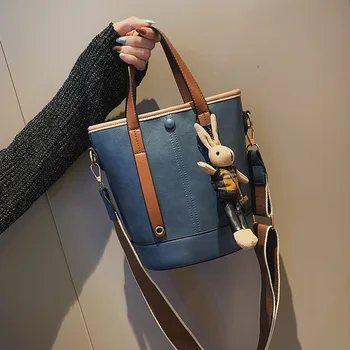

Original Handbags New Fashion Bucket Bag Vintage Leather Diagonal Shoulder Women's Hand Bag