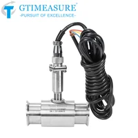 เครื่องวัดอัตราการไหลของกังหันของเหลวจอแสดงผลดิจิตอลดีเซลแอลกอฮอล์น้ำบริสุทธิ์ท่อส่งน้ำเซ็นเซอร์วัดการไหล 3