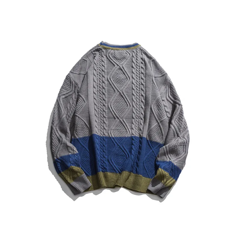 Una Reta твист свитер для мужчин новая зимняя уличная одежда с длинным рукавом лоскутный пуловер вязаная одежда для мужчин Harajuku свитер для влюбленных