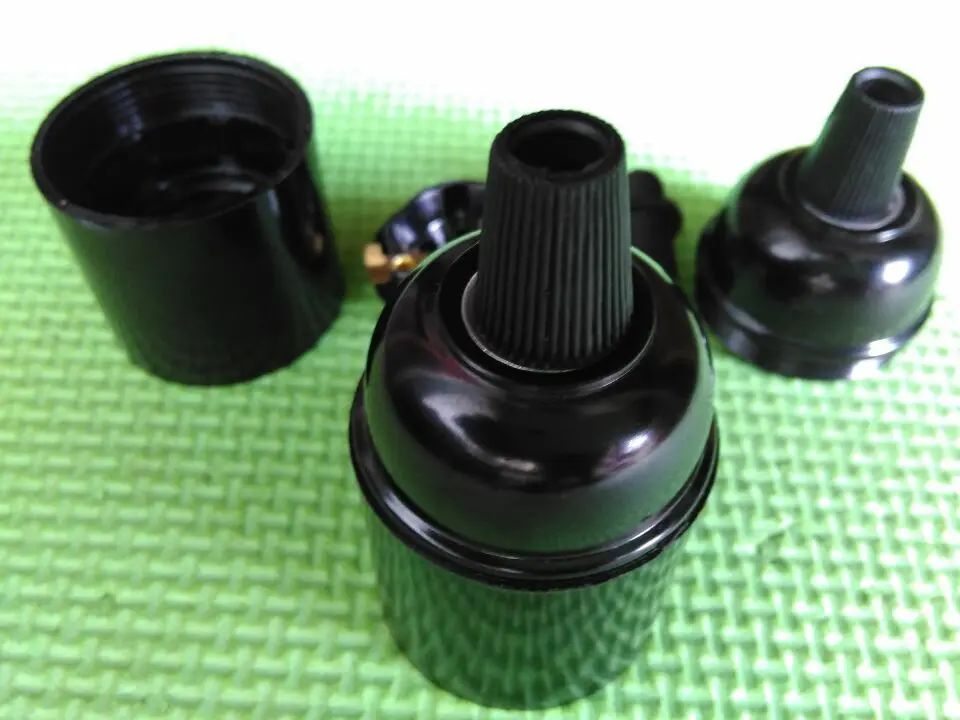 

20/30/50 Pieces CE E27 Bakelite Lamp Holder Phenolic Lamp Socket Plastic E27 Fittings With Cord Grip