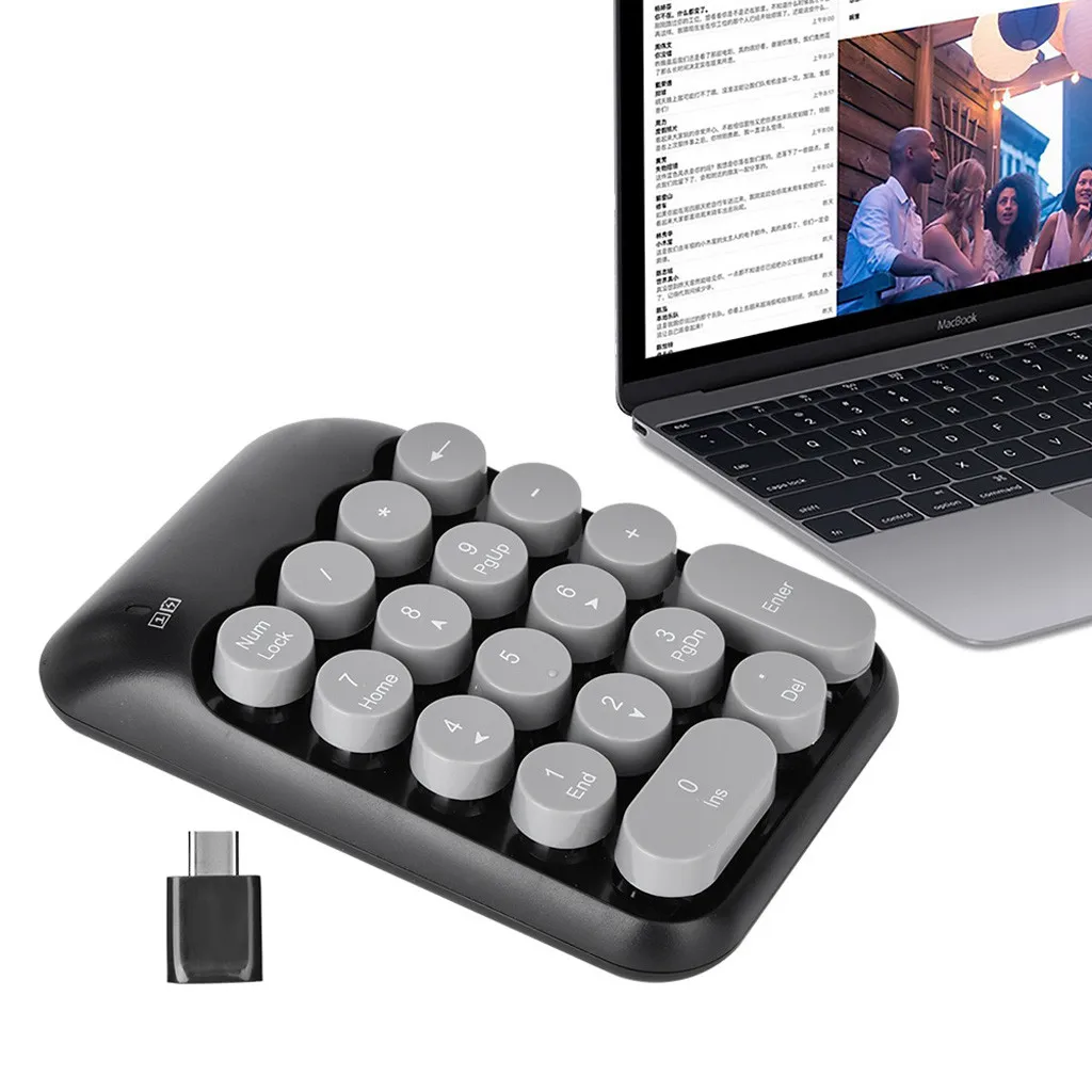 Новая мини-клавиатура беспроводной Bluetooth тип-c приемник 18 клавиш 2,4G# BO