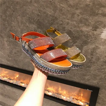 

New chaussure femme été plate espadrilles women sandals scarpe donna estive espadrilles platform