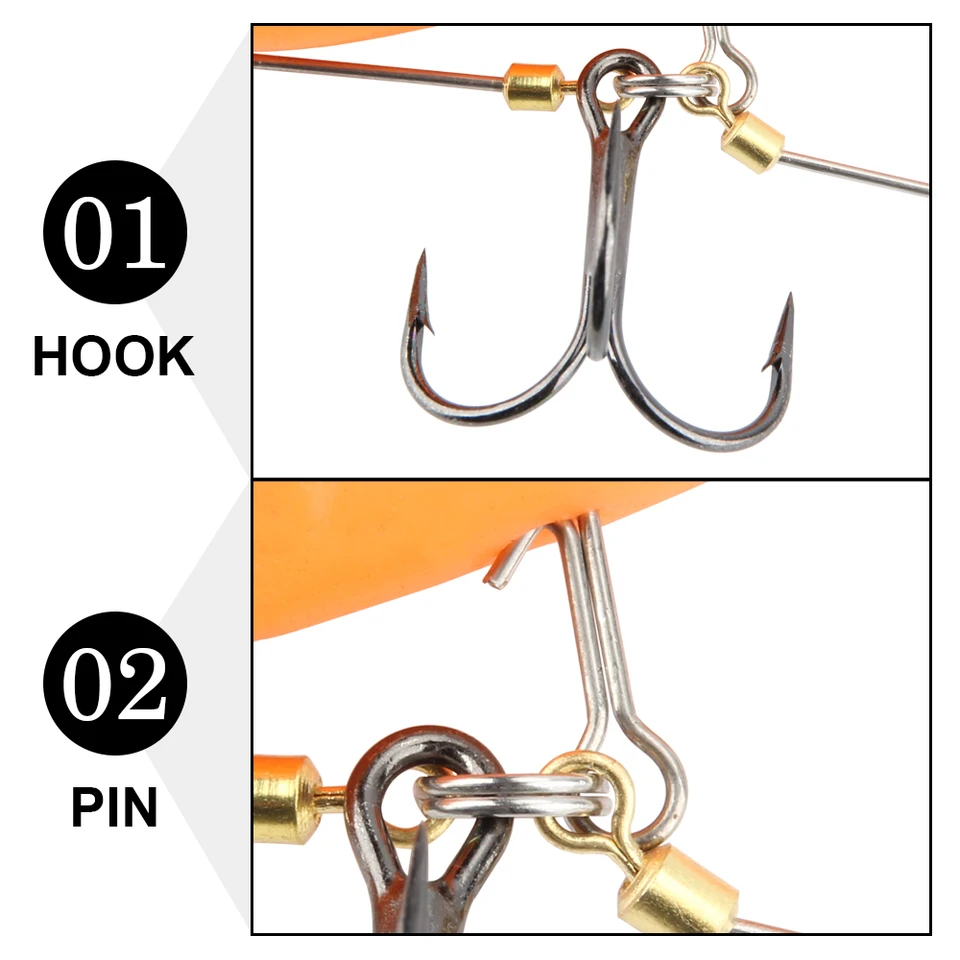 Owner SD-33TN Double Hook Stinger Size 6 - 7 Pieces, Rust Resistant For Bass, Trout & Sea Bass - View #5