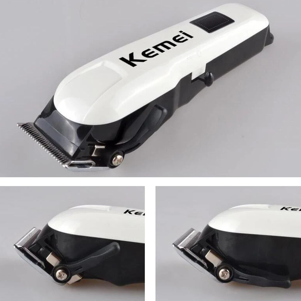 Kemei KM-809A Men's Electric LCD Hair Clipper Professional Rechargeable Trimmer Haircut Machine Barber Shop Shaver EU Plug HOT
