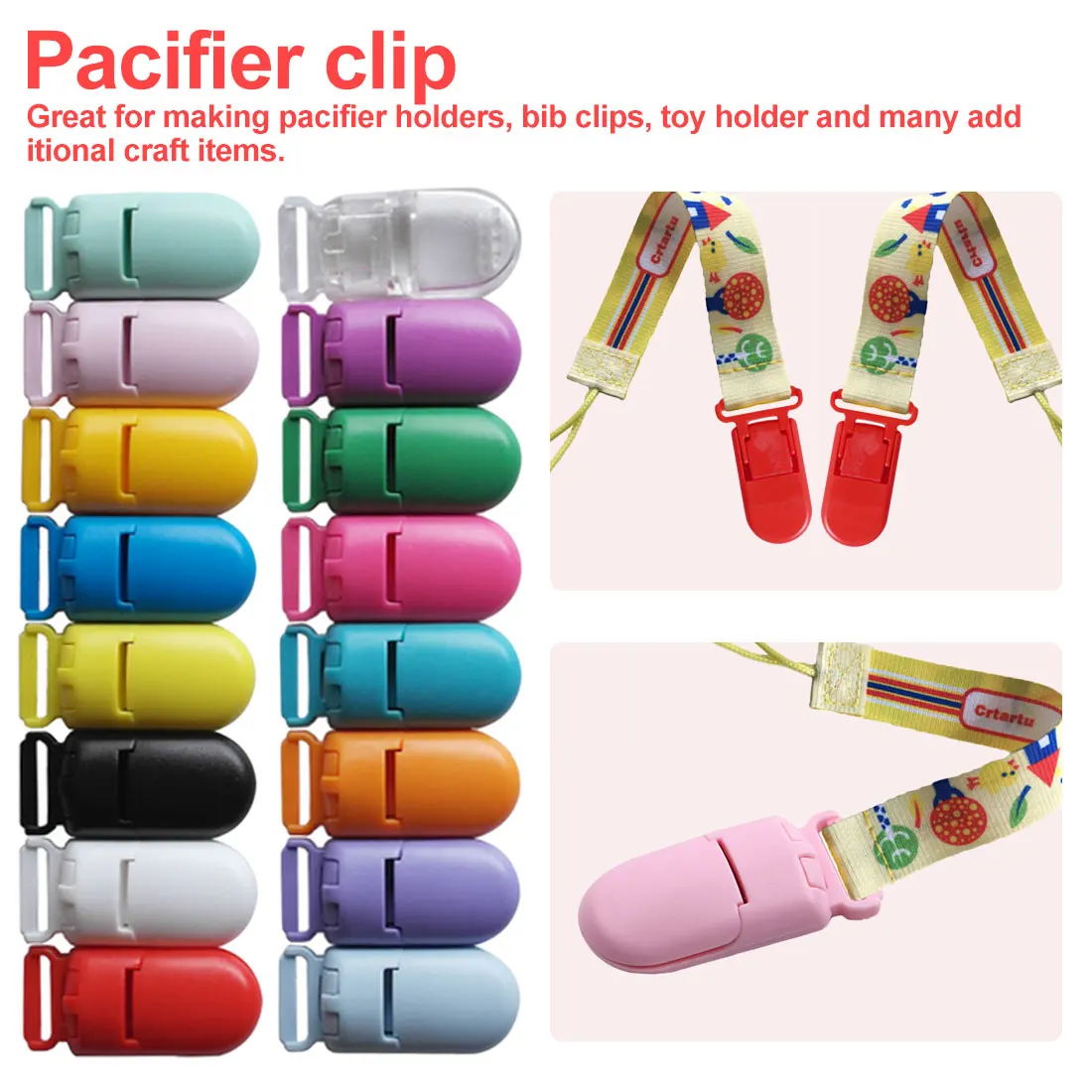 

1pc Silicone Pacifier Clips Chain Smiley Wooden Beads Tiny Rod Silicone Baby Teether Toys Rodent Teething Chain Childen's Goods