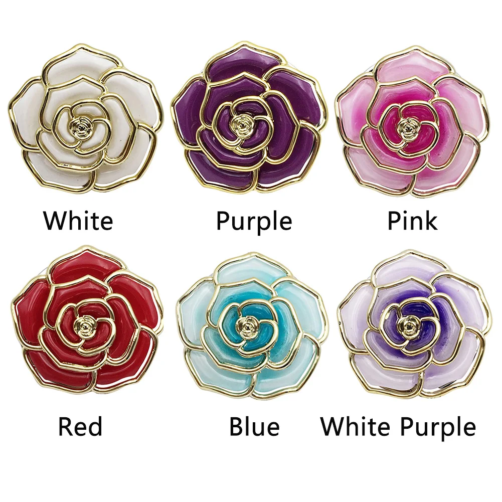 Folding Bag Hook Restaurant Alloy Mini Handbag Holder Hanger Round Portable Rose Shaped Cafe Purse Anti Slip Table