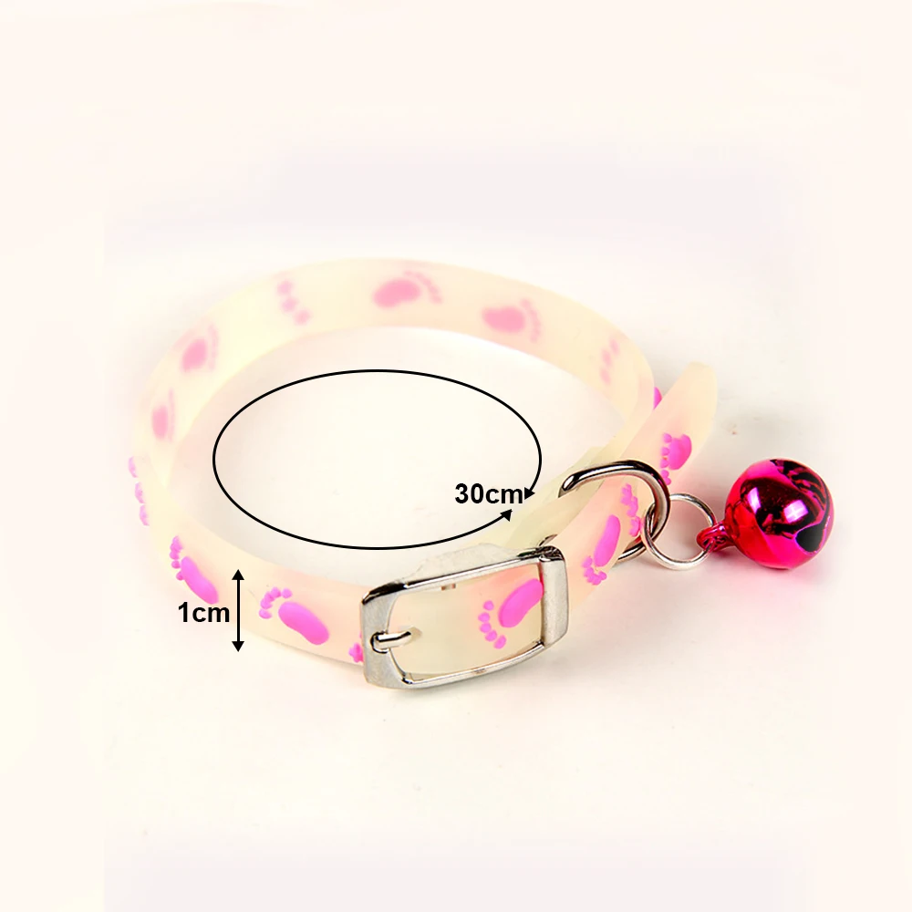New Adjustable Rubber Luminous Pet Puppy Dog Cat Collars With Bells Ball Random Color Outdoor Pet Collar For Pet Supplies New Adjustable Rubber Luminous Pet Puppy Dog Cat Collars With Bells Ball Random Color Outdoor Pet Collar For Pet Supplies