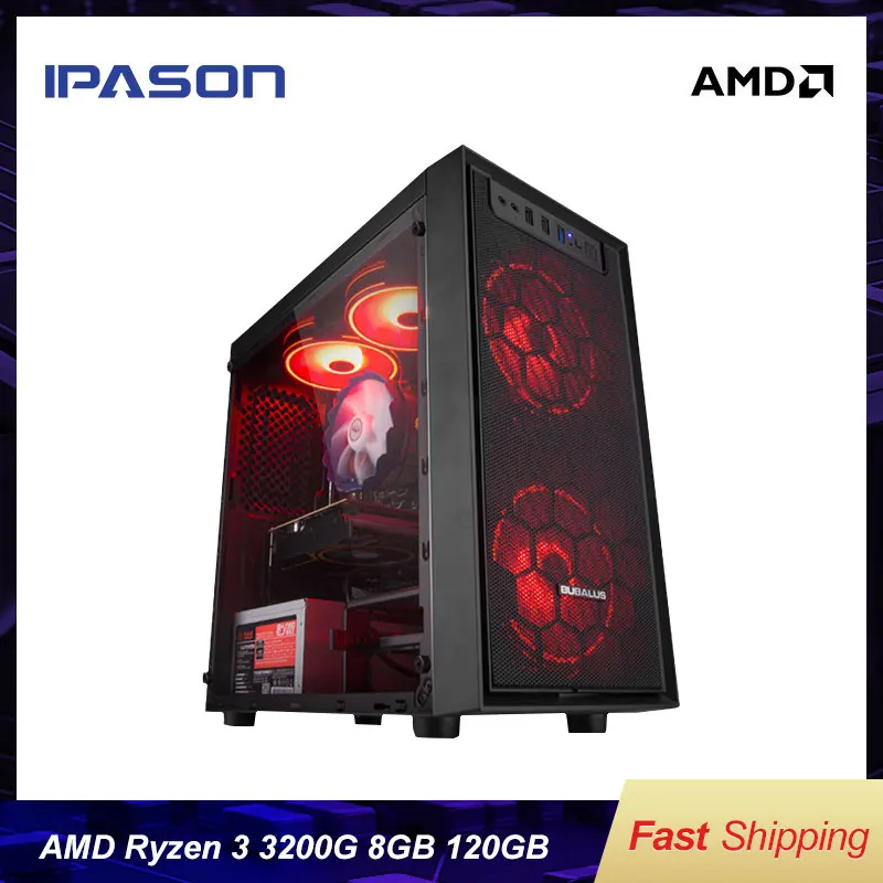 IPASON-E1 mini-Gaming PC AMD 4-Core Ryzen3 A8 9600 DDR4 8G 240G SSD Desktop Computer HDMI/LOL /CSGO /DOTA For Gamers | Компьютеры и