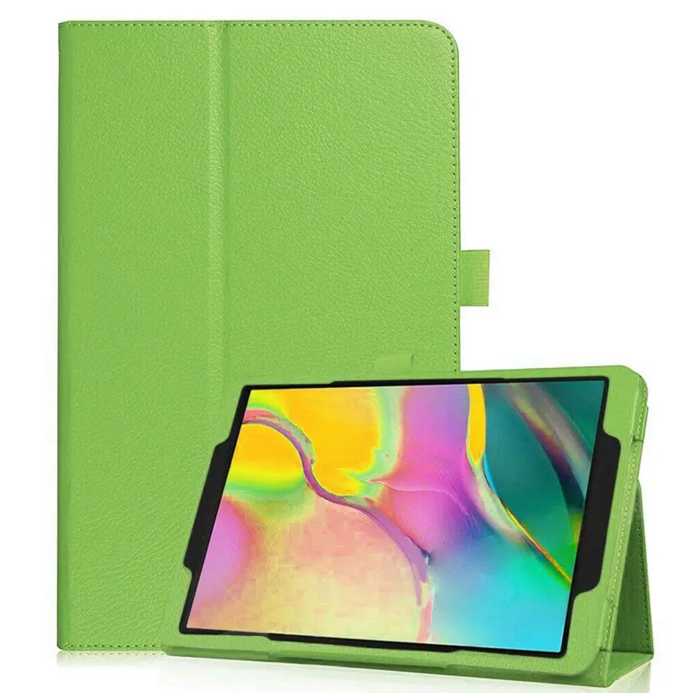 Ультра тонкий умный чехол из искусственной кожи Litchee для Samsung Galaxy Tab A 8,0 SM-P200 SM-P205 защитный чехол для планшета+ пленка+ ручка - Цвет: green
