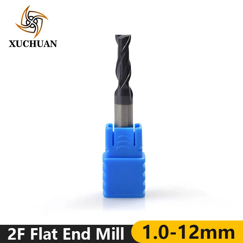 

1pc HRC 45 Milling Cutter 1-12mm Engraving Bit 2 Flutes Tungsten Steel CNC End Mill Spiral Router Bit