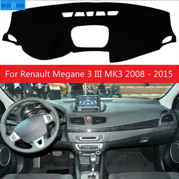 

For Renault Megane 3 III MK3 2008 - 2015 Coupe CC GT Dashboard Cover Sun Shade Non-slip Dash Mat Pad Carpet Interior Accessories