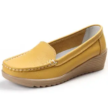 

Women Shoes Handmade Loafers Women Flats Genuine Leather Shoes Flat Women Moccasins Soft Bottom Ladies Shoes Plus Size 41