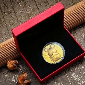 

Year Blessing Christmas Red Envelope Lucky Red Envelope Alloy Mouse Commemorative Coin 2020 Red Envelope Purse Lovely