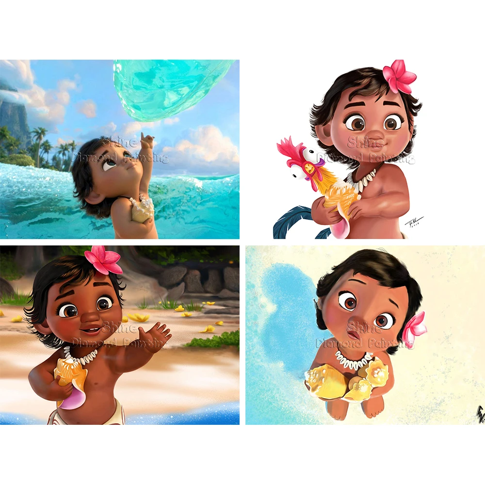 Diamond Painting Disney Heart Of The Sea Cartoon Baby Moana New Hobby Art Set 5d Diy Mosaic Kit Embroidery Handicraft Home Decor Diamond Painting Cross Stitch Aliexpress
