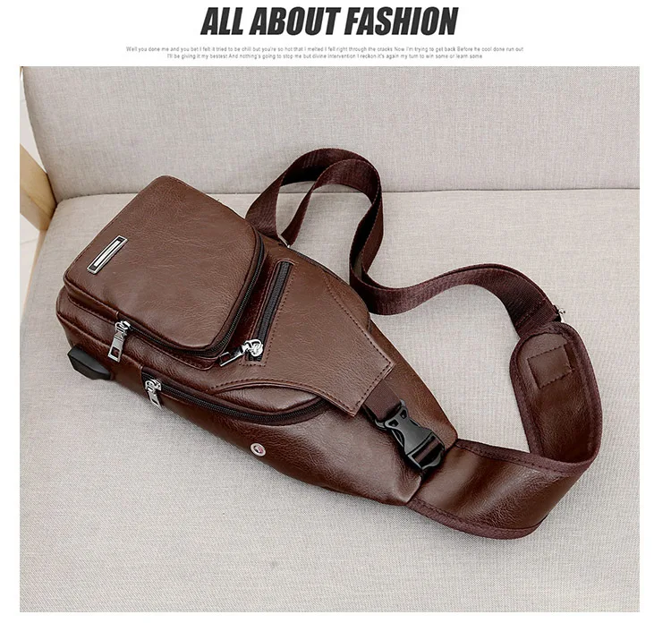Мужские сумки через плечо, мужская сумка на груди с USB, дизайнерская сумка через плечо, кожаные сумки на плечо, диагональная упаковка, рюкзак для путешествий