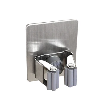 

Hook Broom Mop Holder Hanger Wall Mounted Multifunction Air Dry Stainless Steel Rack Brush Handle Organizer Bathroom Storage