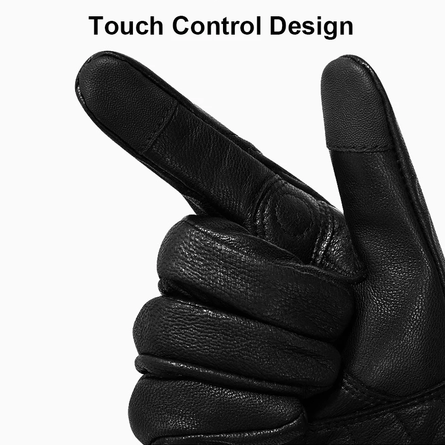 Leather Motorcycle Gloves Leather Riding Windproof Touch Screen Breathable Summer Motociclista Guantes Moto