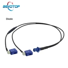 Fakra c macho para dupla fakra c fêmea ângulo direito y tipo cabo divisor com diodo rg174 trança carro antena gps cabo de extensão