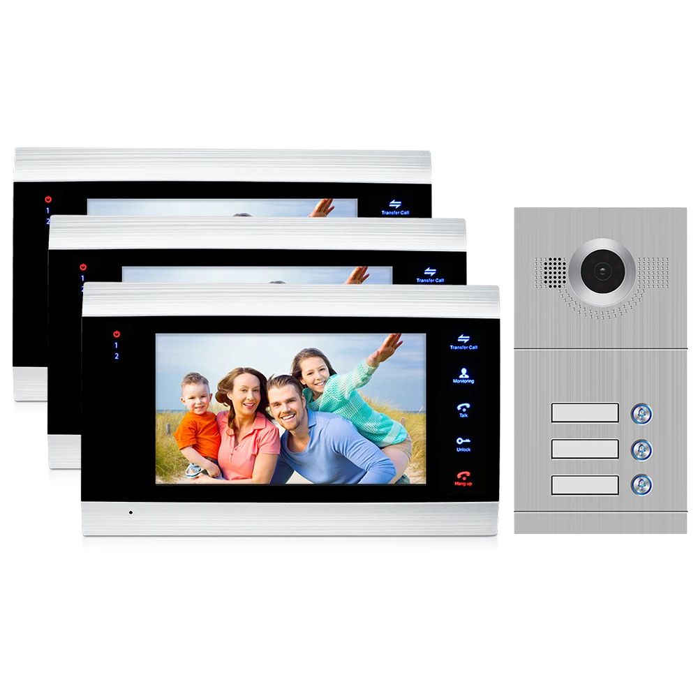 3-apartamentos-7-Multi-apartamento-Video-sistema-de-tel-fono-de-puerta-Video-Sistema-de-timbre