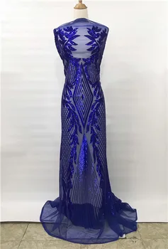 

African Lace Fabric High Quality French Net Embroidery Tulle Lace Nigerian sequins Fabric For Wedding Party Dress