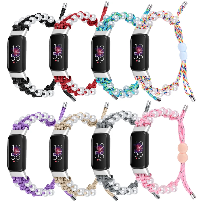 Braided Rope band For Fitbit Luxe Woven bands for Women Men Watchband Wristband Strap luxe Special Edition bracelet | Наручные часы