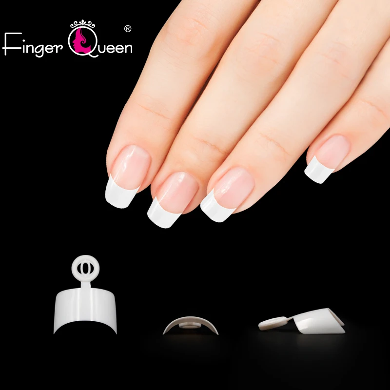 Fingerqueen 100 шт./компл. поддельные ногти длинные балерины полная половина французские акриловые кончики для ногтей квадратная голова накладные ногти Советы FQ-11