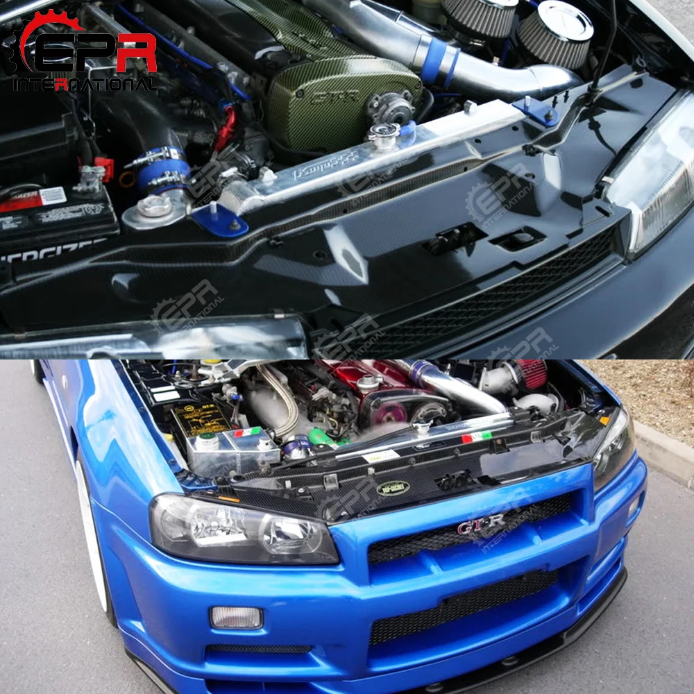 For Nissan Skyline R34 Gtr Garage Defend Style Glass Fiber Cooling Panel Type Gd Inner Engine Cover Body Kit Racing Drift Trim Nuts Bolts Aliexpress