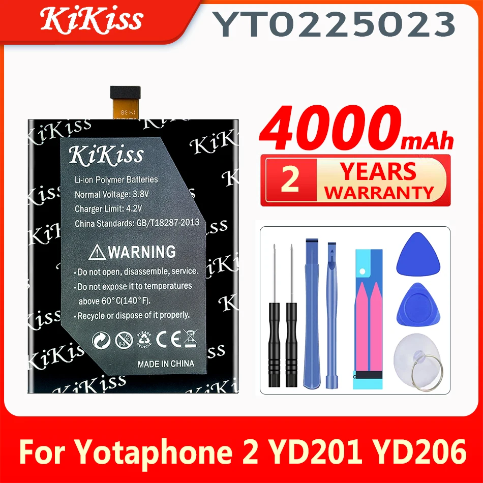 

KiKiss 4000mAh YT0225023 Replacement Battery For Yotaphone 2 YD201 YD206